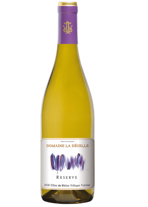 Butelka Lavau Côtes Du Rhône Villages Valréas Domaine La Decelle Blanc 0,75L – francuskie białe wino z regionu Rhône o wytrawnym, owocowym smaku z cytrusowym finiszem