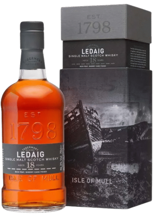 Ledaig 18 Y.O. Single Malt 46,3% 0,7L – dojrzała torfowa whisky z wyspy Mull