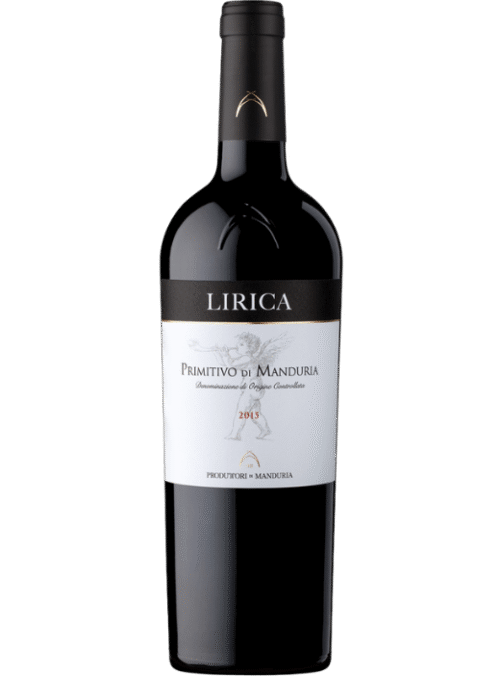 Butelka Lirica Primitivo di Manduria DOC 0,75L – włoskie czerwone wino z regionu Manduria o korzennym, owocowym smaku z ziołowym finiszem