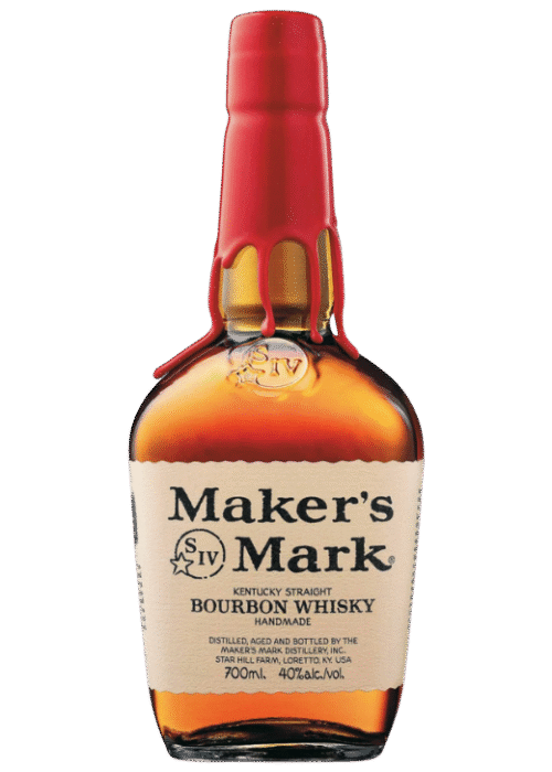 Butelka Maker’s Mark 0,7L 45% – amerykański bourbon z Kentucky o maślanym, słodkim i karmelowym aromacie oraz delikatnym, łagodnym i gładkim smaku