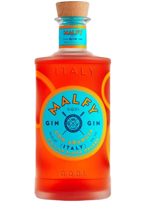 Butelka Malfy Con Arancia Blood Orange Gin 41% 700ml – włoski gin z Piemontu o cytrusowym, pomarańczowym i ziołowym aromacie, z orzeźwiającym smakiem i słodkim, cytrusowym finiszem.
