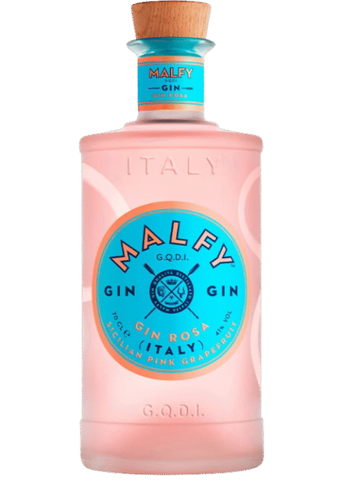 Butelka Malfy Rosa Pink Grapefruit Gin 41% 700ml – włoski gin z Piemontu o cytrusowym, grejpfrutowym i kwiatowym aromacie, z orzeźwiającym smakiem i krótkim, gorzkim finiszem.