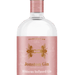 Butelka Mrs. Jonston Gin Hibiscus Infused 29% 700ml – angielski gin o aromacie hibiskusa, kwiatowym i owocowym, z delikatnym, kwiatowo-owocowym smakiem i krótkim, subtelnym finiszem.