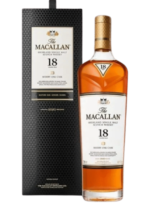 Macallan 18Yo Sherry Oak Cask 43% 0,7L – klasyczna elegancja dojrzewania w beczkach po sherry