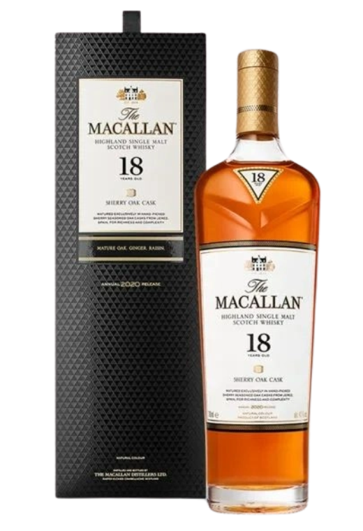 Macallan 18Yo Sherry Oak Cask 43% 0,7L – klasyczna elegancja dojrzewania w beczkach po sherry