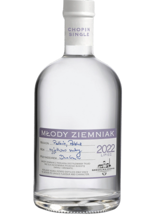 Butelka Młody Ziemniak 2022 0,5L – polska wódka premium z młodych ziemniaków, o wyrazistym, wytrawnym smaku