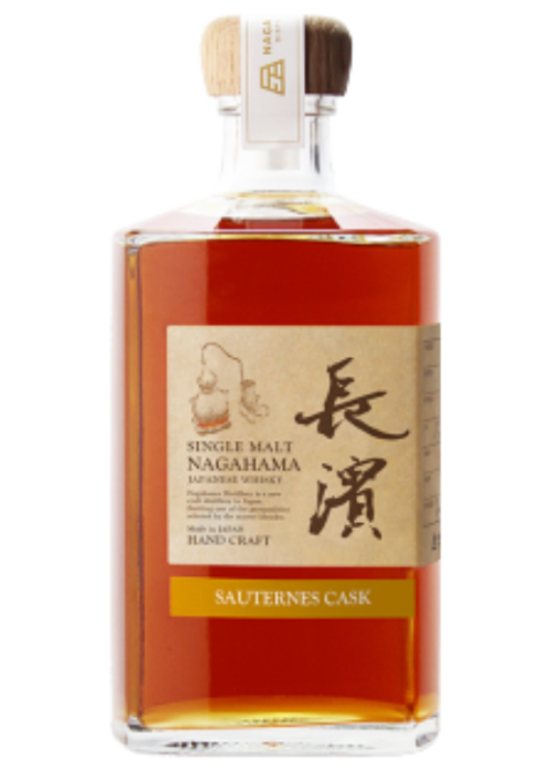 Nagahama Sauternes Cask 0,5L 53% – japońska whisky single malt dojrzewająca w beczkach po winie Sauternes, o bogatym owocowym smaku i długim finiszu