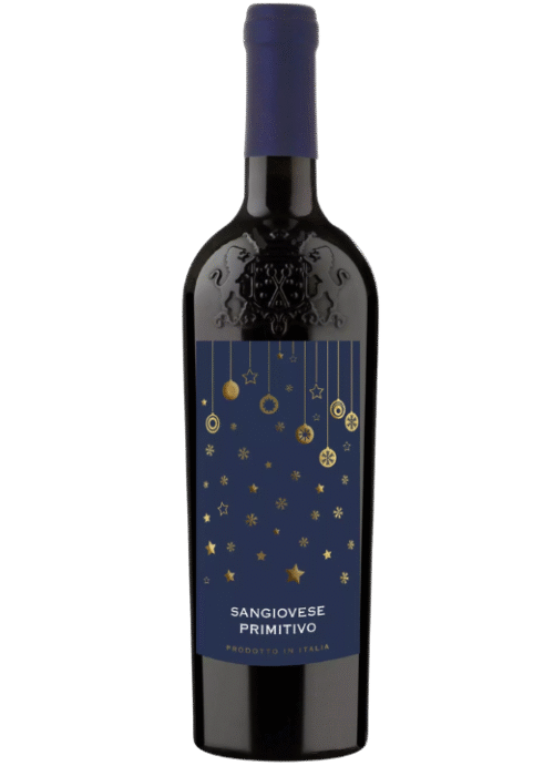 Butelka Natale Sangiovese Primitivo Puglia 0,75L – wytrawne czerwone wino z południowych Włoch o korzennym aromacie i wiśniowym smaku