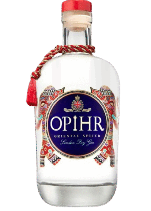 Butelka Opihr Oriental Spiced 42,5% 700ml + Szklanka – angielski gin o aromacie imbiru, jałowca i kardamonu, z intensywnym, korzennym i ziołowym smakiem oraz długim, lekko ostrym finiszem.