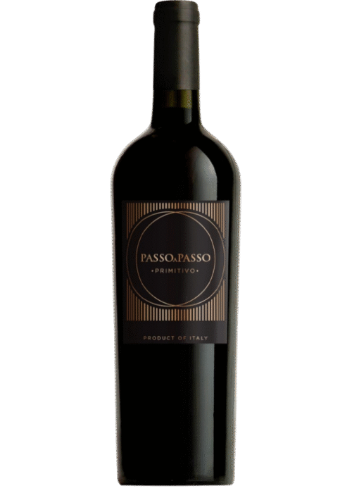 Butelka Passo A Passo Primitivo I.G.T. Puglia 0,75L – wytrawne czerwone wino z Apulii o korzennym i wiśniowym aromacie