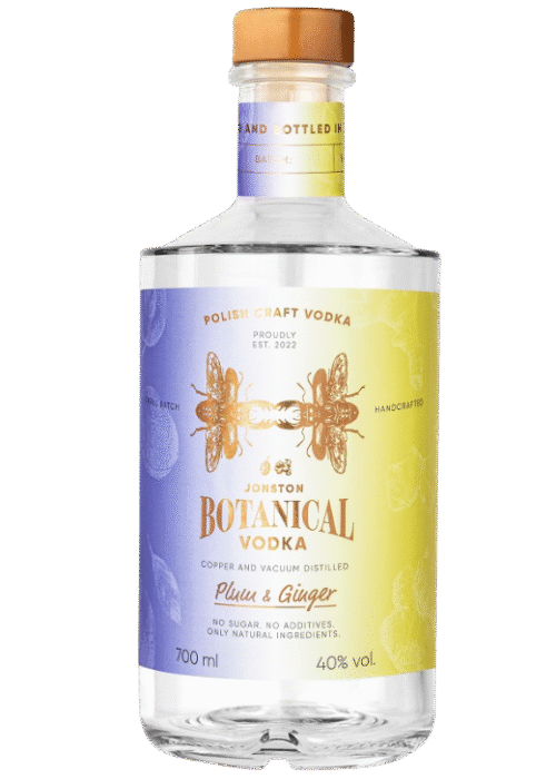 Butelka Plum & Ginger Botanical Vodka – polska wódka o unikalnym smaku śliwki i imbiru