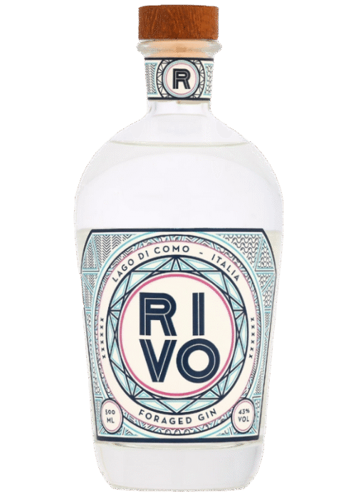 Butelka Rivo Italian Gin 43% 500ml – włoski gin z Toskanii o cytrusowym, korzennym i ziołowym aromacie, z owocowym, świeżym smakiem i krótkim, ziołowo-świeżym finiszem.