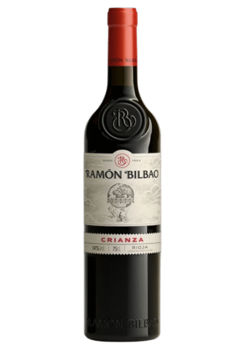 Butelka Ramon Bilbao Tinto Crianza 0,75L – wytrawne czerwone wino z regionu Rioja o dębowo-korzennym aromacie