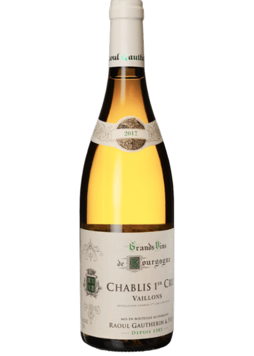 Butelka Raoul Gautherin Chablis 1Er Cru Vaillons 0,75L – wytrawne białe wino z regionu Chablis o cytrusowo-kwiatowo-mineralnym aromacie