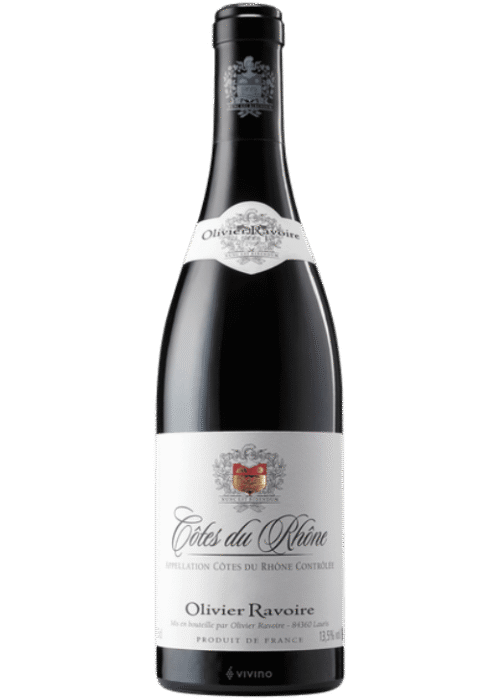 Butelka Ravoire Côtes Du Rhône Rouge 0,75L – wytrawne czerwone wino z regionu Rodan o aromacie czerwonych owoców, przypraw i korzennych nut