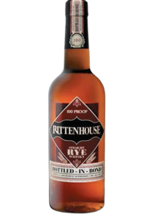 Butelka Rittenhouse Rye Bottled-in-Bond 50% 0,7L – klasyczna żytnia whiskey z intensywnym, korzennym smakiem i dębowymi nutami.