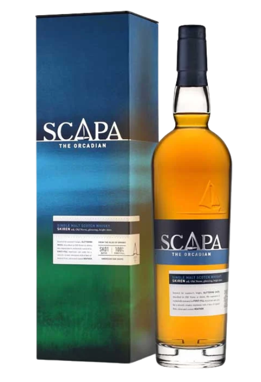 Scapa Skiren 0,7L – delikatna whisky szkocka z regionu Orkney o owocowym i miodowym charakterze