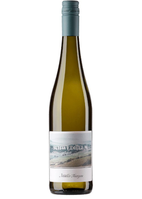 Butelka Schwedhelm Muller-Thurgau Pfalz 0,75L – niemieckie białe wytrawne wino z regionu Pfalz o aromacie cytrusów i kwiatów