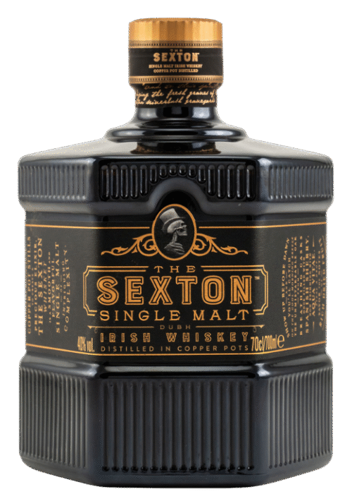 Butelka Sexton Irish Single Malt Whiskey 0,7L – nowoczesna irlandzka whiskey w designerskiej sześciokątnej butelce