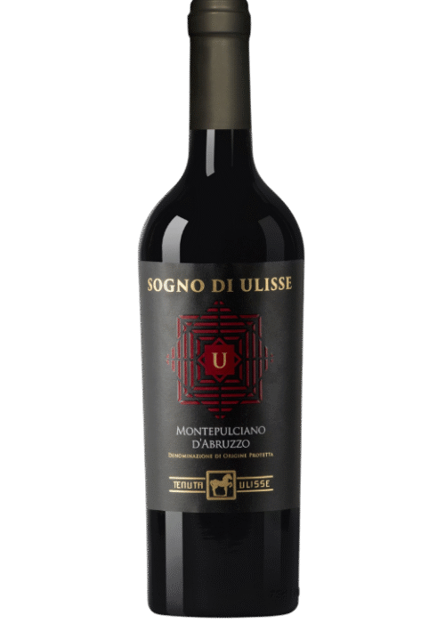 Butelka Sogno Di Ulisse Montepulciano 0,75L – wytrawne czerwone wino z regionu Abruzja o aromacie korzennym i owocowym