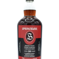 Springbank 10 Yo Sherry Wood PX 0.7L 55% – limitowana whisky single malt z Campbeltown, dojrzewająca w beczkach po sherry Pedro Ximénez, o bogatym czekoladowo-owocowym smaku