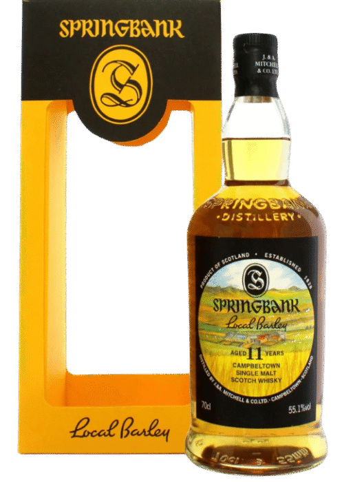 Springbank 11Yo Local Barley 55.1% 0.7L – limitowana szkocka whisky single malt z Campbeltown, dojrzewająca z wykorzystaniem lokalnego jęczmienia, o torfowym i ziemistym charakterze