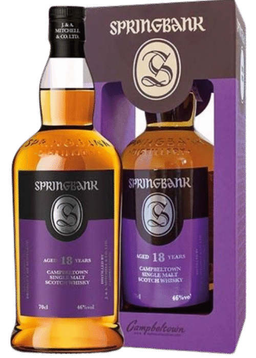 Springbank 18Yo 0.7L 46% – szkocka whisky single malt z regionu Speyside o kwiatowo-owocowym aromacie i długim, ciepłym finiszu
