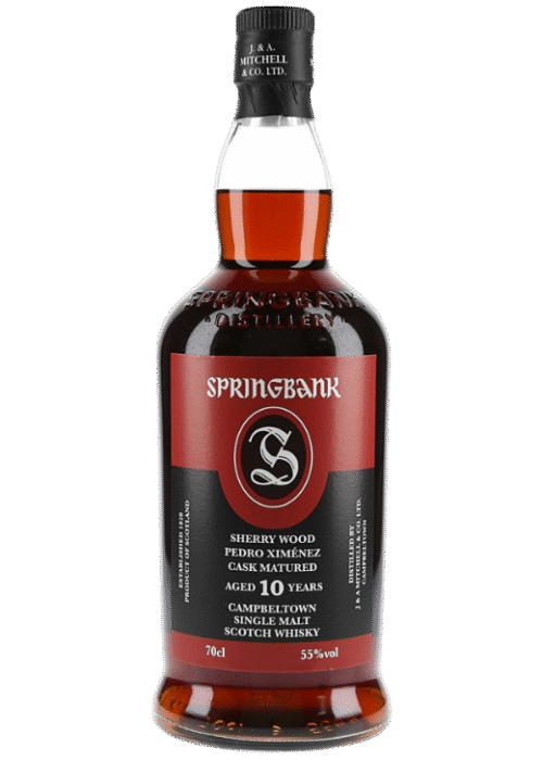 Springbank Pedro Ximénez 10Yo 0.7L 55% – limitowana szkocka whisky single malt z Campbeltown, dojrzewająca w beczkach po sherry PX, o bogatym czekoladowo-korzennym smaku
