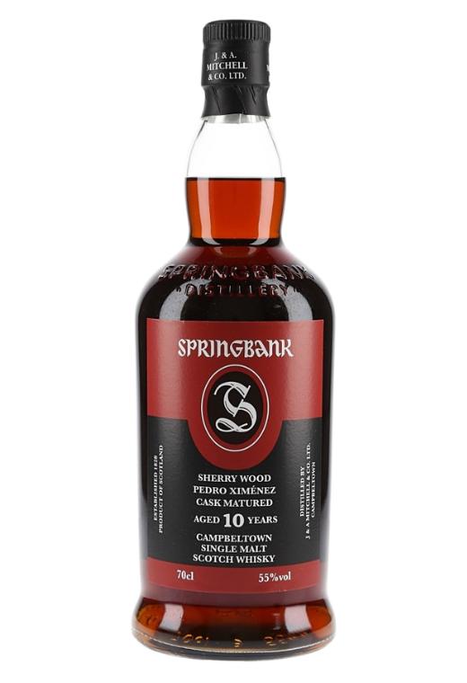 Springbank Pedro Ximénez 10Yo 0.7L 55% – limitowana szkocka whisky single malt z Campbeltown, dojrzewająca w beczkach po sherry PX, o bogatym czekoladowo-korzennym smaku