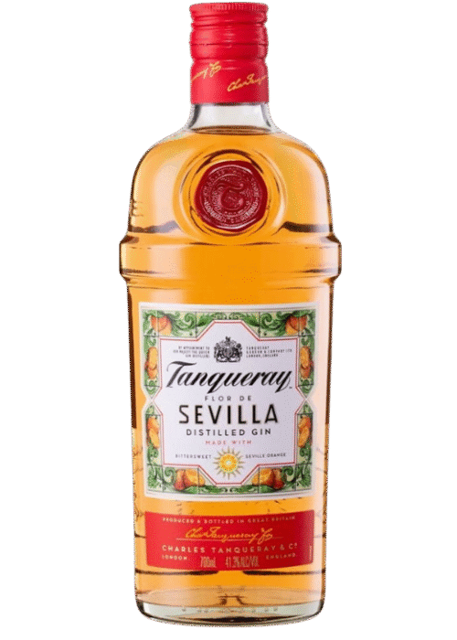 Butelka Tanqueray De Sevilla 41,3% 700ml – angielski gin o cytrusowym, korzennym i pomarańczowym aromacie, z orzeźwiającym, owocowym smakiem i krótkim, słodkim finiszem.