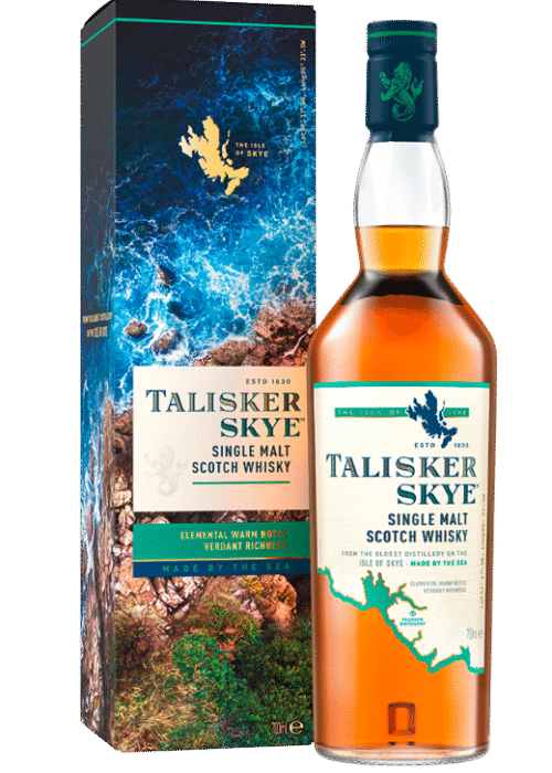 Talisker Skye 0.7L 45.8% – szkocka whisky single malt z wyspy Skye o torfowym, owocowym smaku i dymnym finiszu