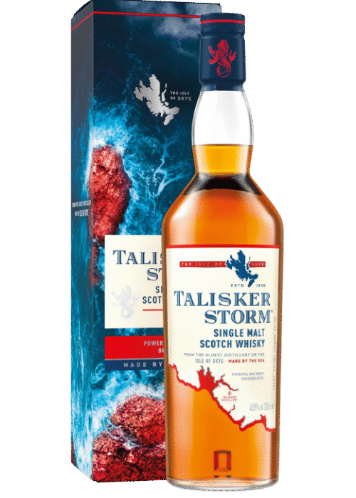 Talisker Storm 0.7L 45.8% – szkocka whisky single malt z wyspy Skye o intensywnym torfowym smaku, przyprawowym aromacie i długim, słodkim finiszu