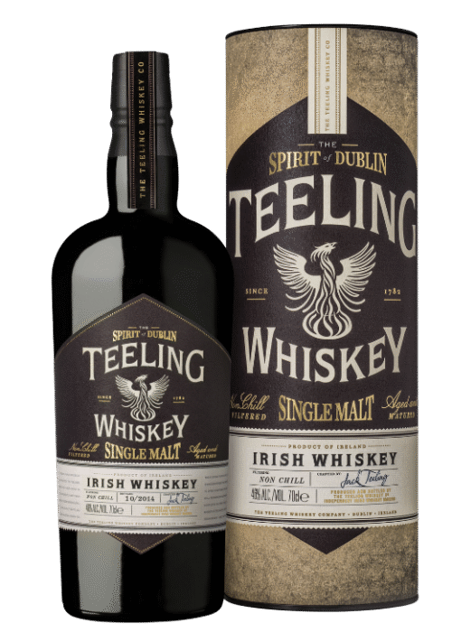 Butelka Teeling Single Malt 46% 0,7L w eleganckiej tubie – irlandzka whiskey single malt o złożonym, owocowo-ziołowym profilu
