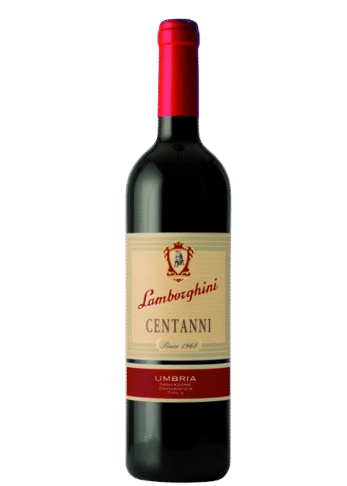 Butelka Tenuta Lamborghini Centanni Rosso Umbria IGT 0,75L – włoskie czerwone wino z Umbrii o intensywnym aromacie wiśni, przypraw i ziół