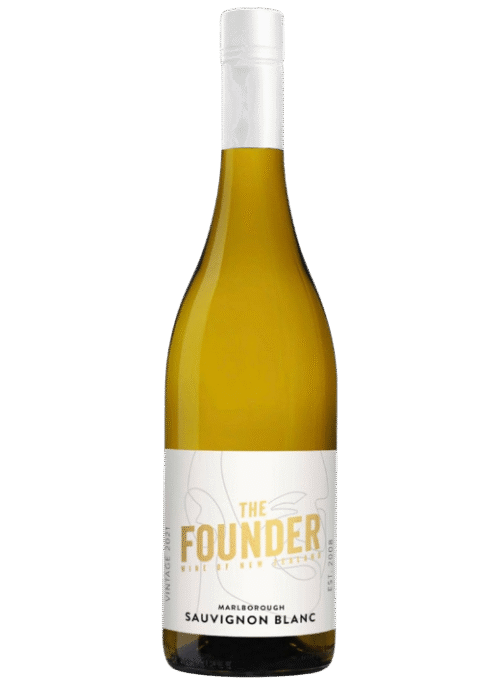Butelka The Founder Sauvignon Blanc 0,75L – nowozelandzkie białe wino z Marlborough o aromacie cytrusów, tropikalnych owoców i ziół