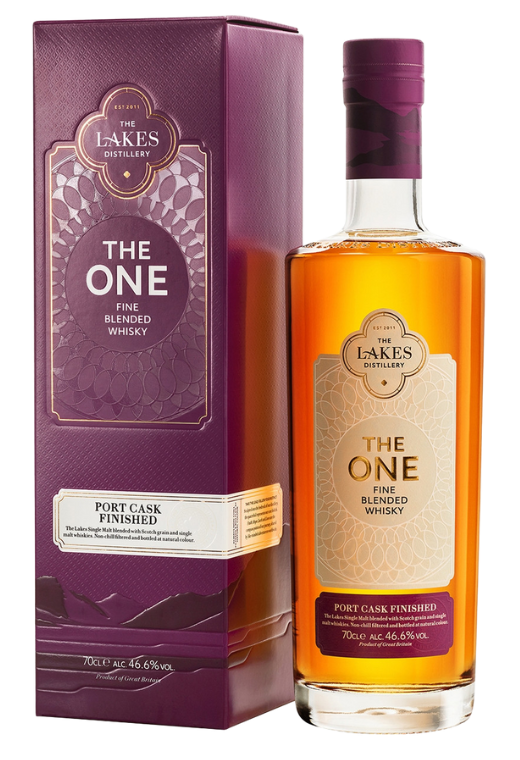 The One Port Cask Finished Blended Whisky 46.6% 0.7L – szkocka whisky blended finiszowana w beczkach po porto, o bogatym, dębowo-korzennym smaku i ciepłym, owocowym finiszu