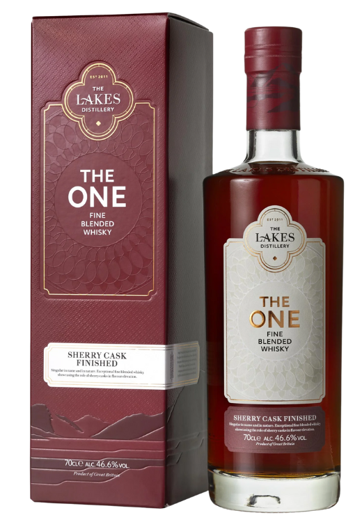 The One Sherry Cask Finished 46.6% 0.7L – szkocka whisky blended finiszowana w beczkach po sherry, o czekoladowo-owocowym smaku i długim, korzennym finiszu