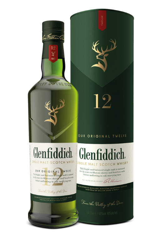 Glenfiddich 12Yo 0,7l 40% + Tuba