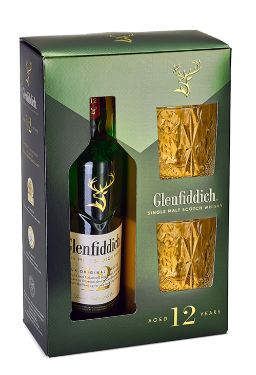 Glenfiddich 12Yo 0.7L+2 Szklanki Szt.