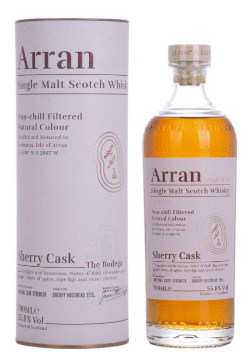 Arran Sherry Cask Whisky 0,7L 55,8% – Głęboka i Bogata Whisky w Naturalnej Mocy