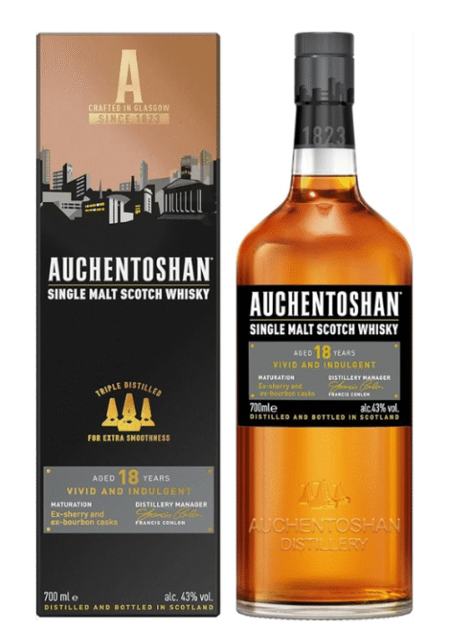 Auchentoshan 18Yo 43% 0,7L – Elegancja i Gładkość w Najlepszym Wydaniu