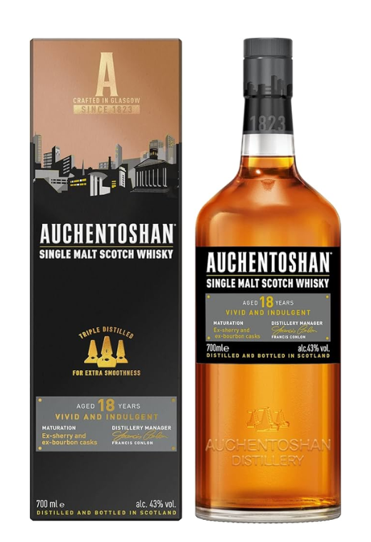 Auchentoshan 18Yo 43% 0,7L – Elegancja i Gładkość w Najlepszym Wydaniu