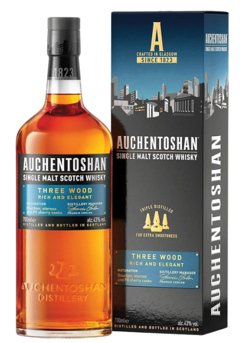 Auchentoshan Three Wood 43% 0,7L – Bogactwo Trzech Beczki