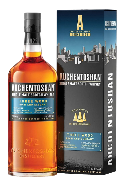 Auchentoshan Three Wood 43% 0,7L – Bogactwo Trzech Beczki