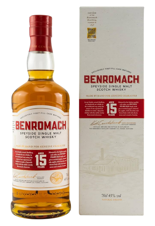 Benromach 15 YO Speyside Single Malt 43% 0,7L – Dojrzałość i Elegancja