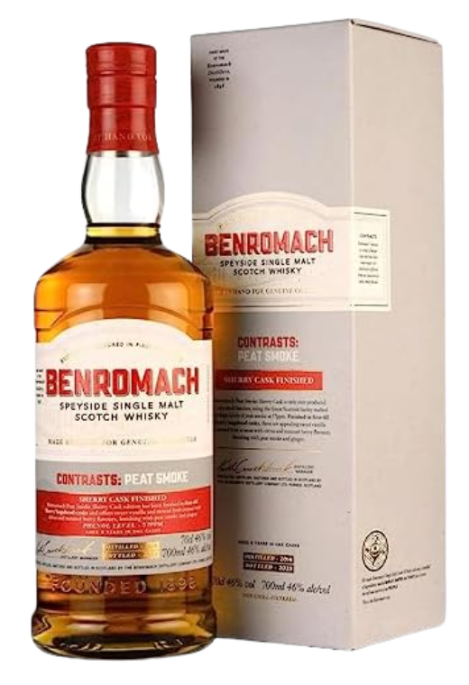 Benromach Peat Smoke Sherry 2014 Speyside SM 46% 0,7L – Intensywna Torfowość i Bogactwo Sherry