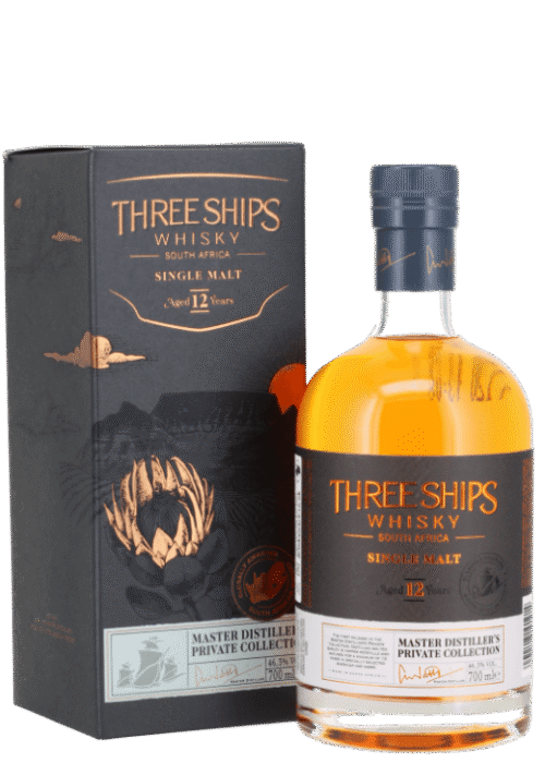 Three Ships 12 Y.O. Single Malt Whisky 46.3% 0.7L – południowoafrykańska whisky single malt o owocowym, czekoladowym smaku i długim, delikatnym finiszu