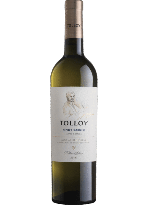 Butelka Tolloy Pinot Grigio Alto Adige DOC 0,75L – włoskie białe wino z Alto Adige o cytrusowym, kwiatowym i ziołowym aromacie