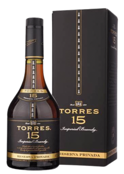 Butelka Torres 15YO Brandy 40% 0,7L + kartonik – hiszpańska brandy z regionu Katalonii o karmelowym, owocowym i słodkim aromacie oraz delikatnym, gładkim smaku z korzennym, przyprawowym i ziołowym finiszem