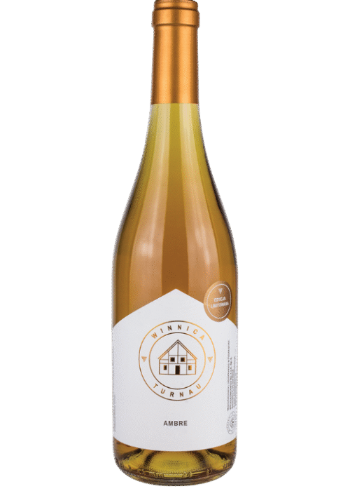 Butelka Turnau Ambre 0,75L – polskie półsłodkie wino z Lublina o aromacie kwiatowym, miodowym i owocowym